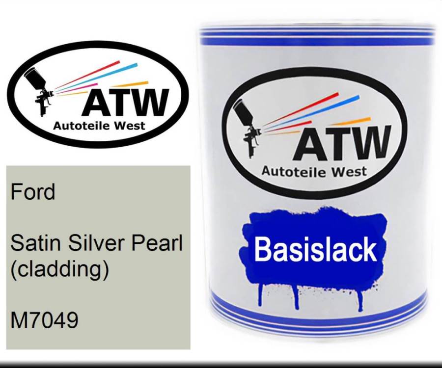 Ford, Satin Silver Pearl (cladding), M7049: 1L Lackdose, von ATW Autoteile West.
